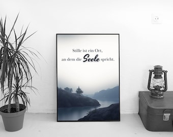 Geschenk, Achtsamkeit, Poster, Meditation Wandbild, spirituell, Natur, Landschaft, digital Download