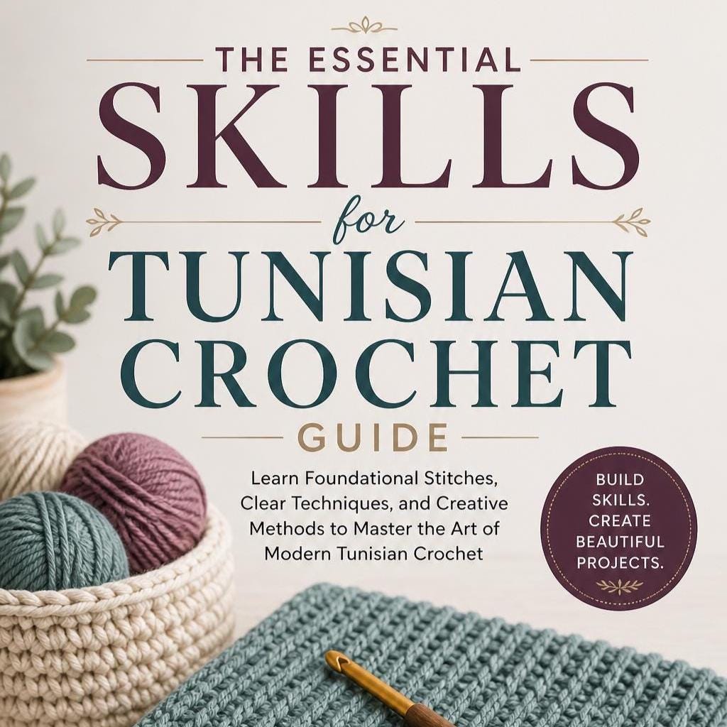 40 Crochet Techniques Patterns with Tunisian Scarves, Doilies, and Filet Designs 5 Tunisian Crochet Skills Guide: Beginner to Advanced