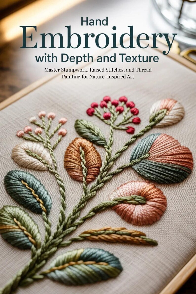 Hand Embroidery Guide: 3D Textured Stitches Tutorial (digital Download ...