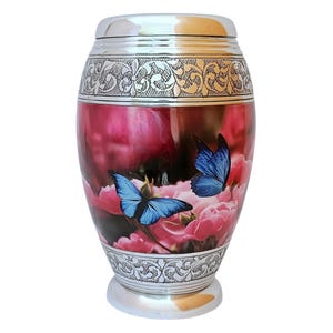 Handcrafted Metal Cremation Urn for Human Ashes With Velvet Box, Remembrance and Honor | Forever Cherished Keepsake