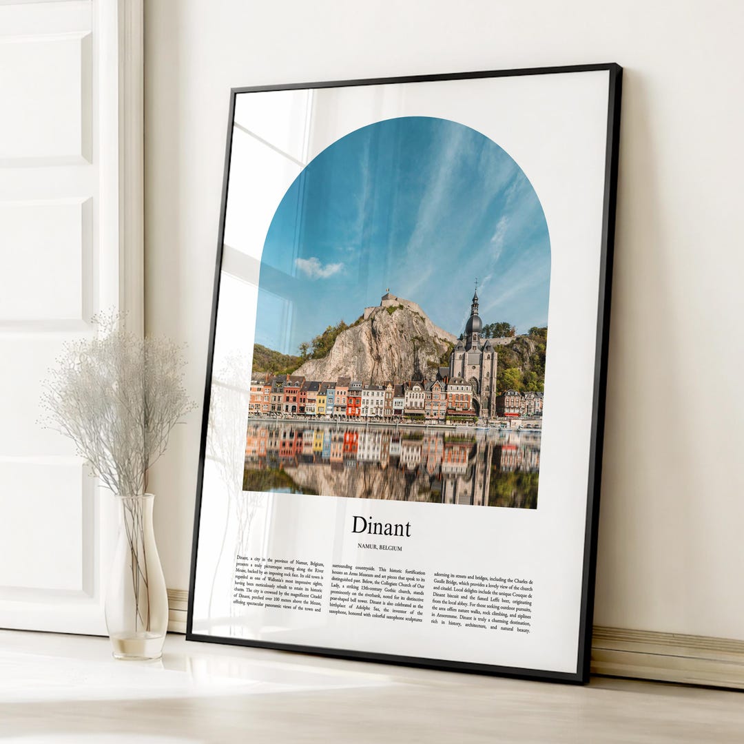 Dinant Poster Print, Dinant Travel Poster, Dinant Custom Color Print ...