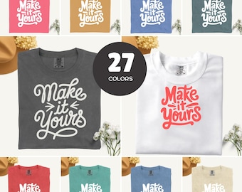Comfort Colors Mockup Flat Lay | Comfort Colors Mockup Bundle, Comfort Colors 1717 Mockup, C1717 Shirt Model Mockup Bundle, Trendy Mockup