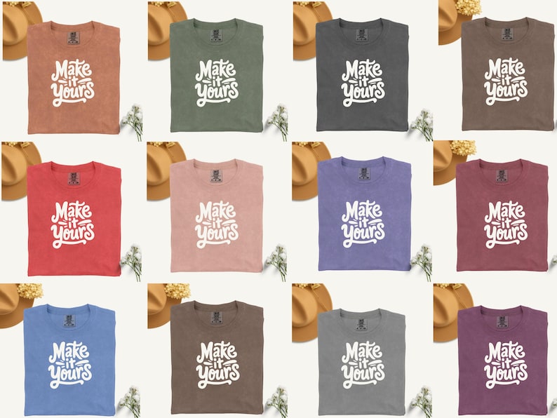 Comfort Colors Mockup Flat Lay | Comfort Colors Mockup Bundle, Comfort Colors 1717 Mockup, C1717 Shirt Model Mockup Bundle, Trendy Mockup