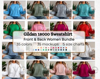 Gildan 18000 Mockup Bundle, Gildan Mockup, Gildan Crewneck Bundle, Sweatshirt Mockup, Gildan Model Mockup, Gildan Mega Bundle, Trendy Mockup