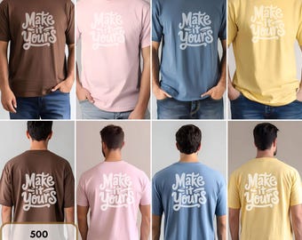 Comfort Colors C1717 T-Shirt Mockup Bundle Front Back | Mens C1717 TShirt Mock-up Bundle | Real Male Model Mockup | Basic Aesthetic Photo
