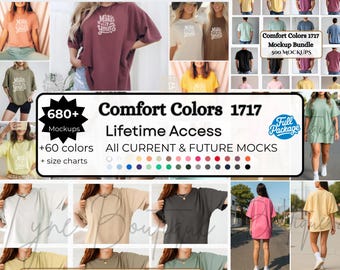 С 1717 Mockup Bundle Comfort Colors C1717 Pepper Shirt CC Mockup C1717 Mockup Whole Shop Mockup Bundle Model Mockup Lifetime Access Bundle
