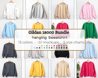 Gildan 18000 Mockup Bundle, Gildan Mockup, Gildan Crewneck Bundle, Sweatshirt Mockup, Gildan Model Mockup, Gildan Mega Bundle, Trendy Mockup