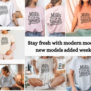 Gildan 5000 Mockup Bundle,Bundle Gildan 5000 Shirt, Gildan Whole Shop Mockup Bundle Model, Front Back Mockup Lifetime Access, man women