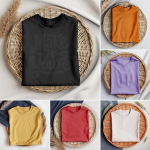Gildan 5000 Mockup Bundle, Gildan Tee Shirt Mockup Bundle Print On Demand, Apparel Mockup Bundle, Gildan Mockup Bundle Instant Download