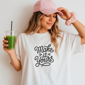 2X Gildan 5000 White Tshirt Mockup, G5000 White Shirt Mock-up, Oversized G500 Tee Mock, Gildan 5000 mockup,Real Person