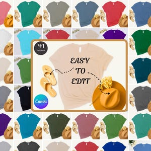 Plus de 40 couleurs de maquettes de toile Bella 3001, lot de maquettes de t-shirts, lot de toiles 3001 Bella, maquette POD, lot de meilleures maquettes de t-shirts impression à la demande