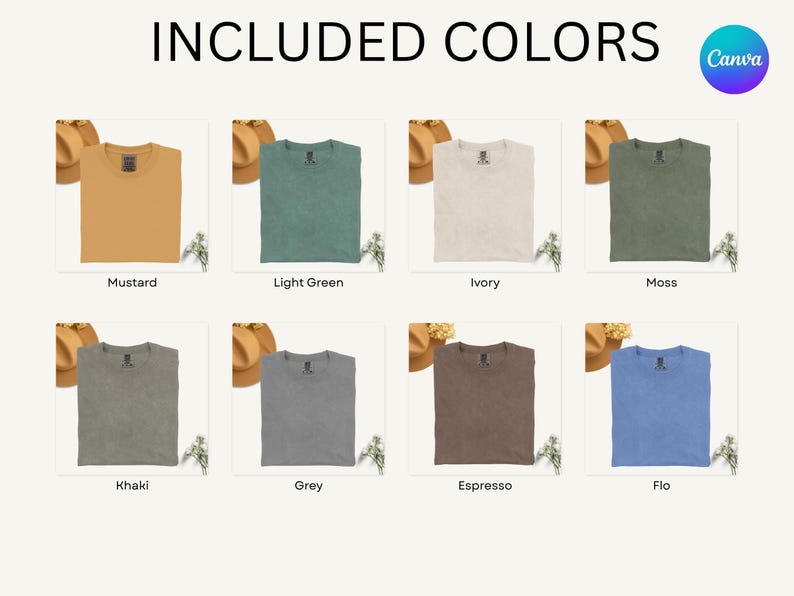 Comfort Colors Mockup Flat Lay | Comfort Colors Mockup Bundle, Comfort Colors 1717 Mockup, C1717 Shirt Model Mockup Bundle, Trendy Mockup
