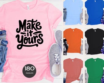 Bella Canvas 3001 Mockup Bundle 180 Farben Bella und Canvas T-Shirt Mockup Bundle Boho Flat Lay T-Shirt Mockups POD Transparenter Hintergrund