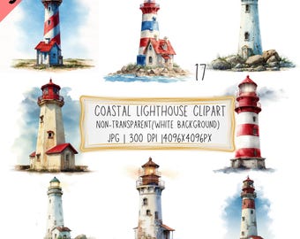 Paquete de 17 imágenes prediseñadas de faros (JPG con fondo opaco)