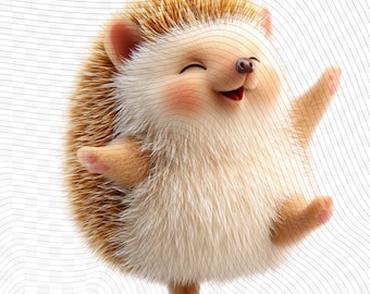 20 Quirky Hedgehog Clipart Set | Funny  Characters PNG Transparent Background| 300DPI