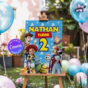 Toy Story Party Welcome Sign | Toy Story Welcome Banner | Welcome Poster | Editable Party Sign | Toy Story Birthday Decor | Toy Story Party