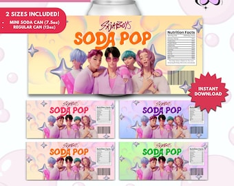 Kpop Demon Hunters Saja Boys Soda Pop Label | Soda Can Label | Saja Boys Party | Soda Pop | Demon Hunters Soda Pop | Huntr/x Party