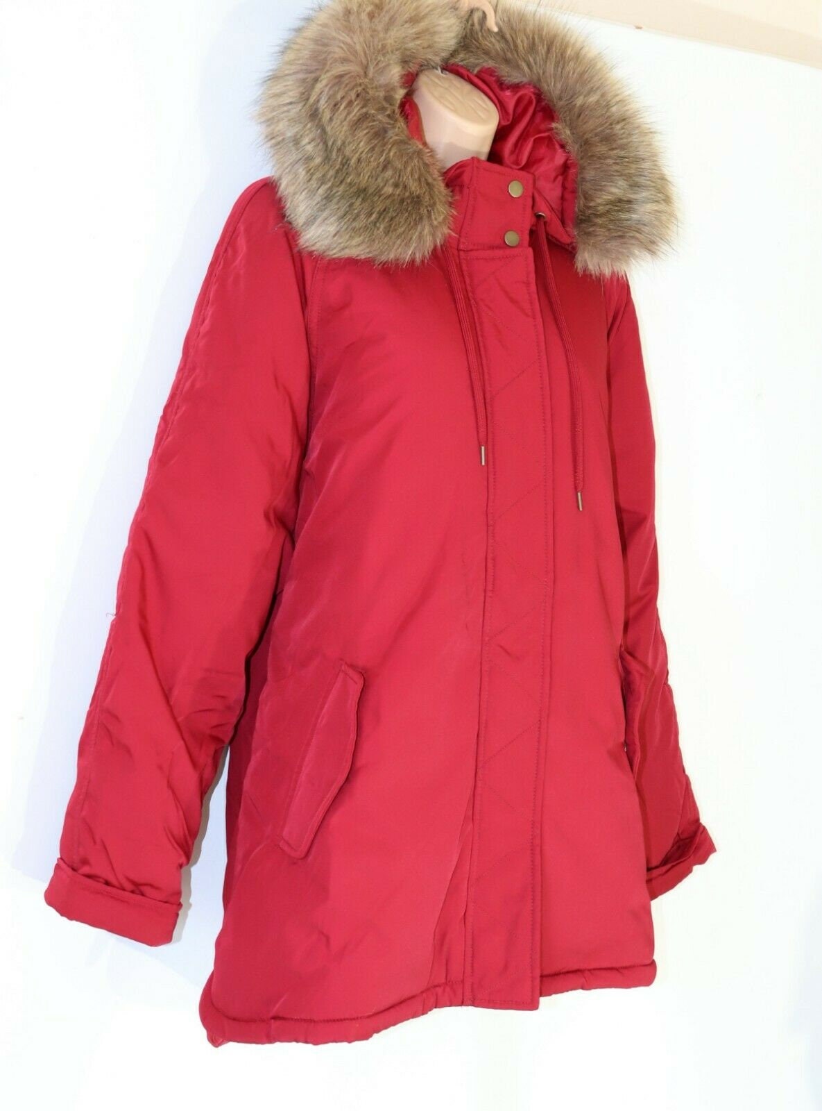 Women's Vintage OLD NAVY Hooded Deep Red Parka Jacket Coat Etsy