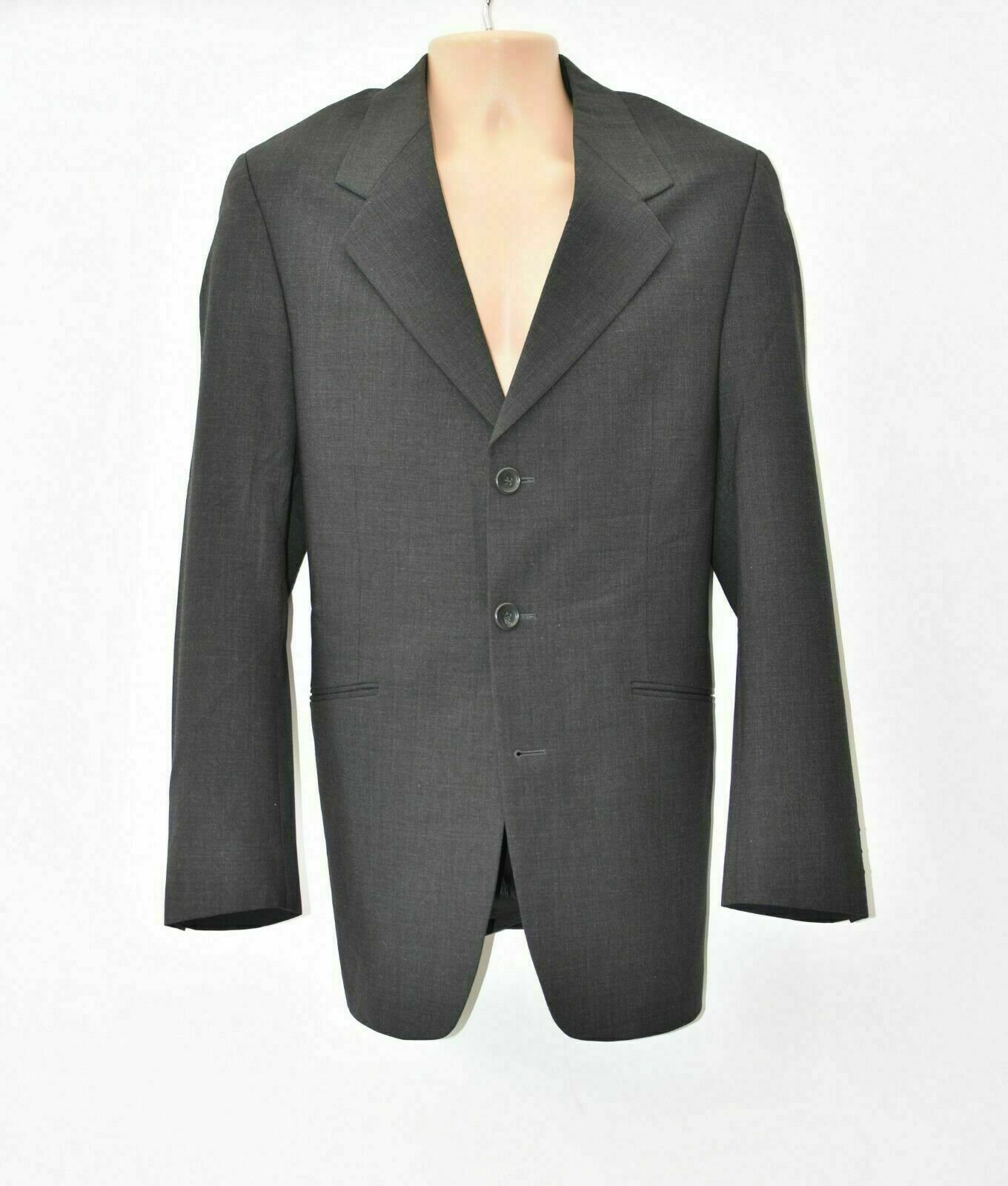 Image of Men's Vintage Philosophy Blues Grey Wool Blend Blazer Jacket 50 Pit To 21.5"