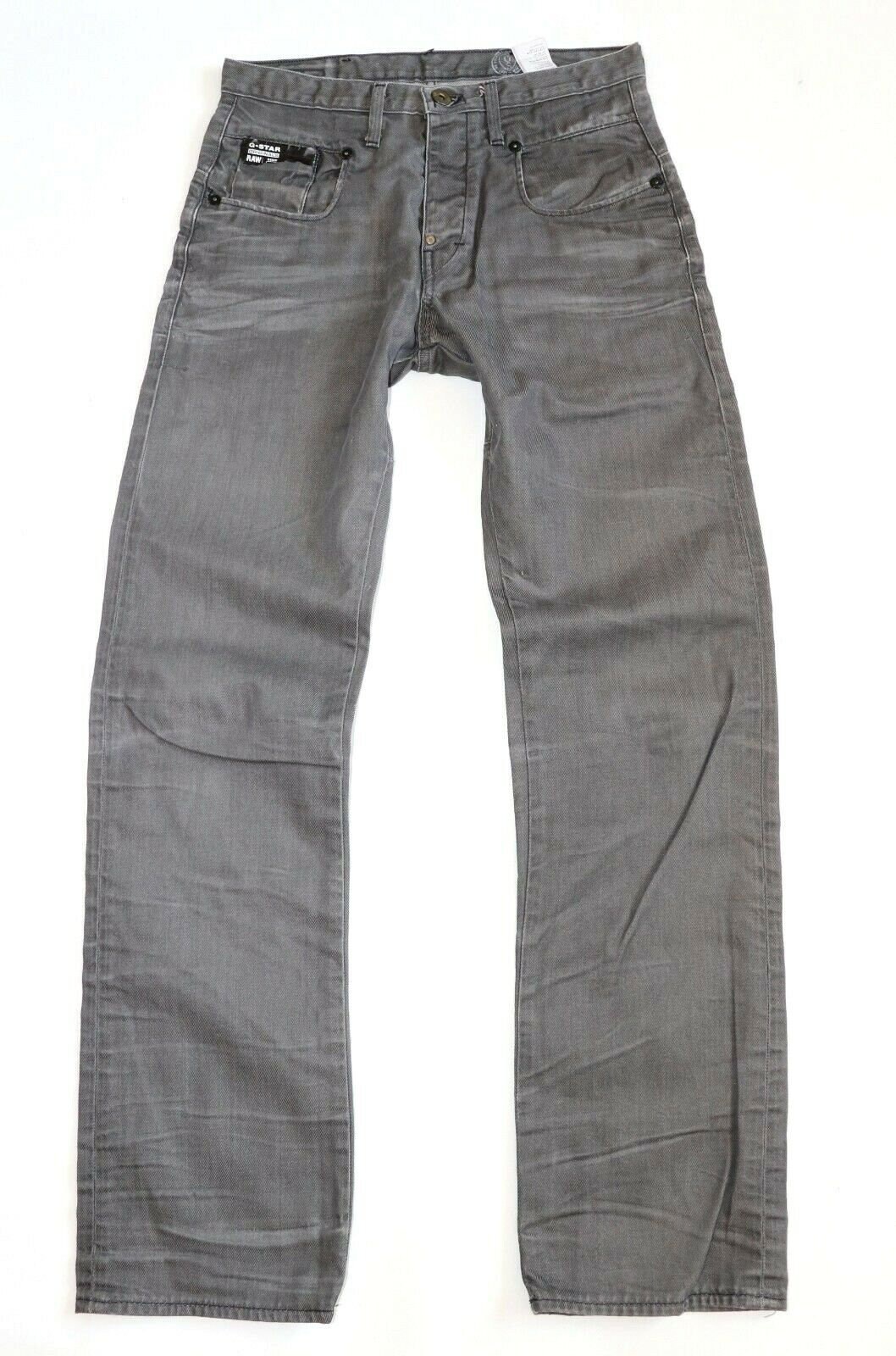 Image of Men's Vintage G-Star Raw Italian Button Fly Straight Grey Denim Jeans Size W28 L32