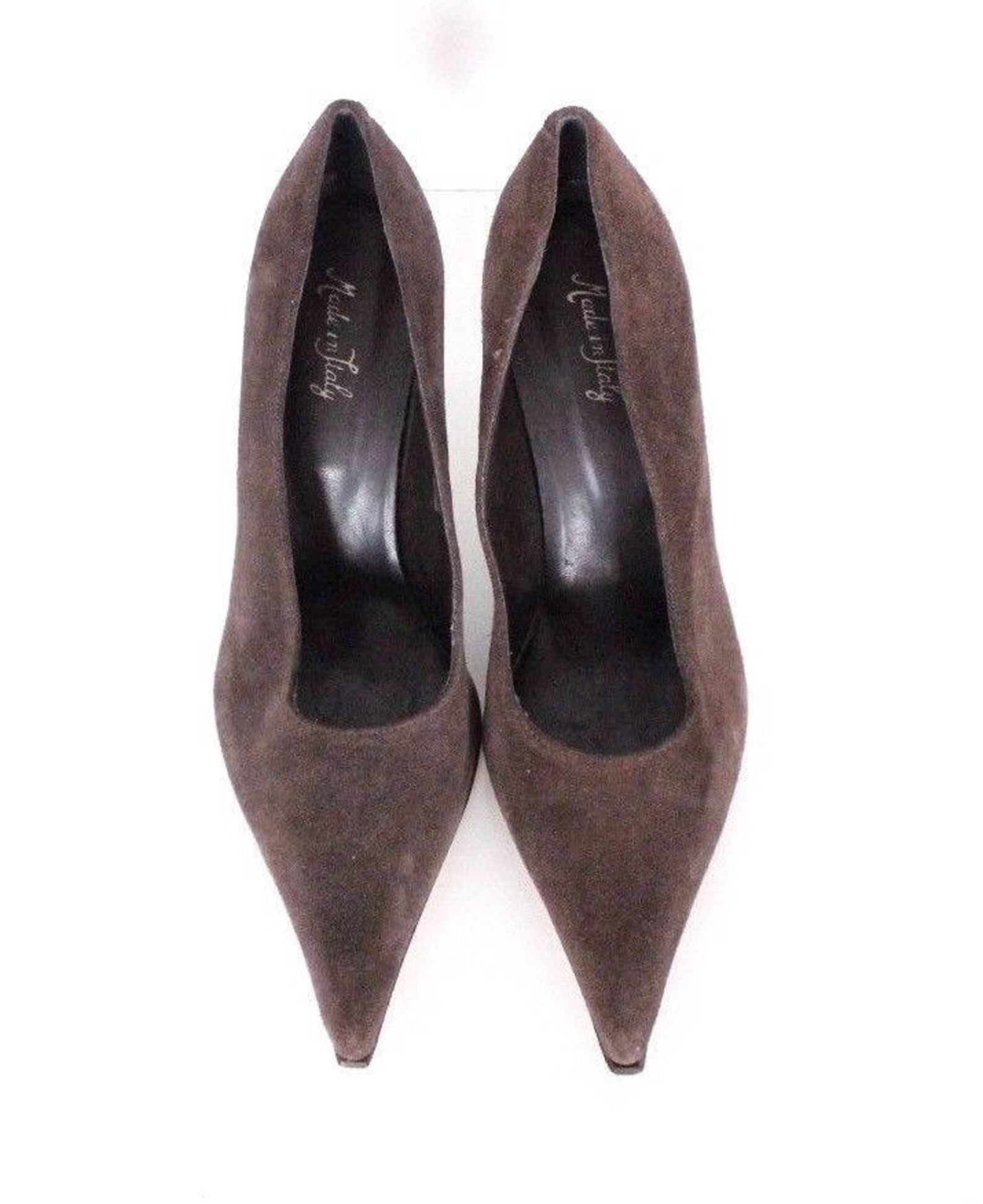 Gritti Lavorazione Bologna Shoes| Vintage leather and canvas heels in brown and cream
