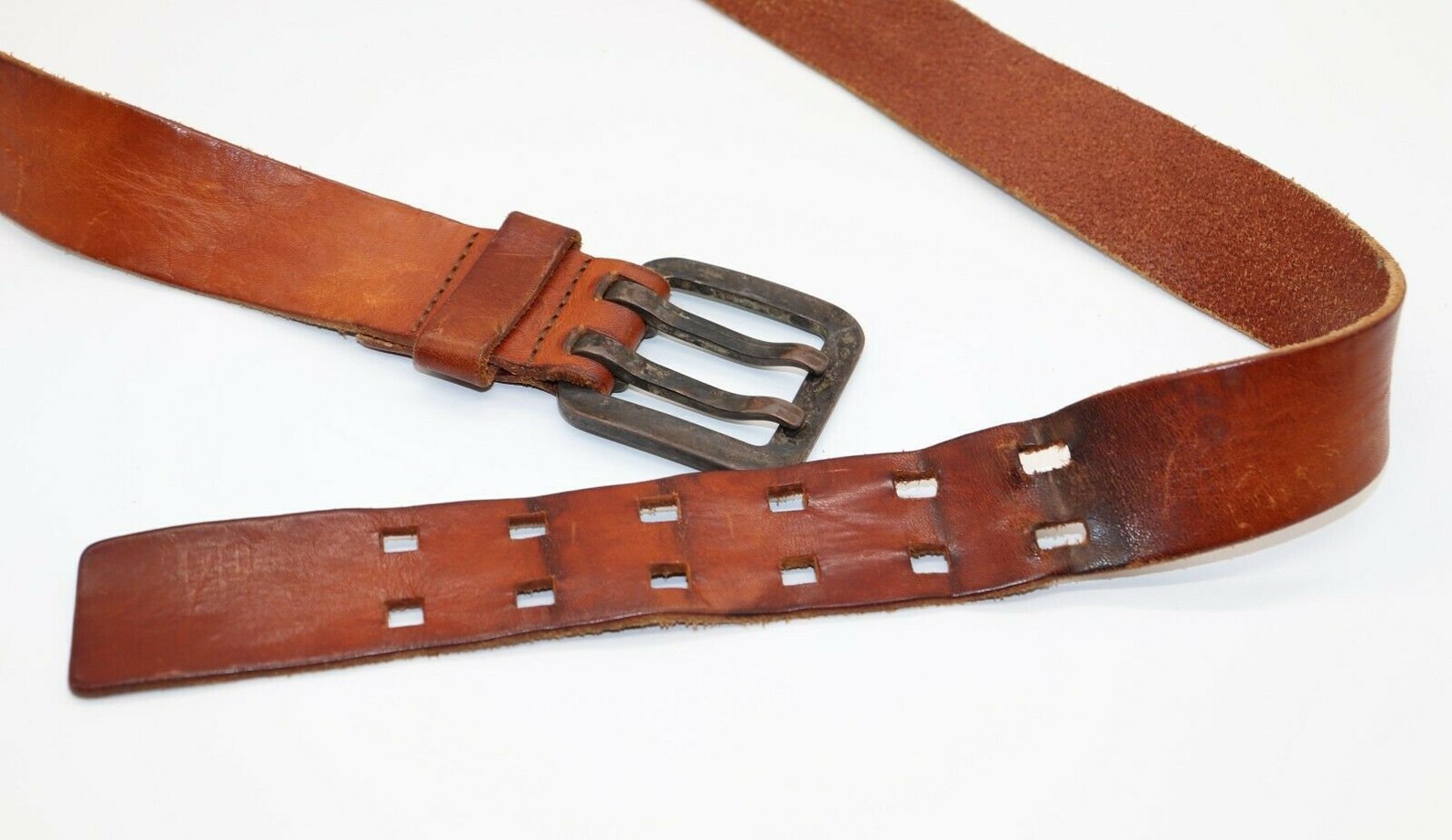 Unisex Vintage COWBOYS BELT 1.3in Wide Tan 100 Leather Belt Etsy