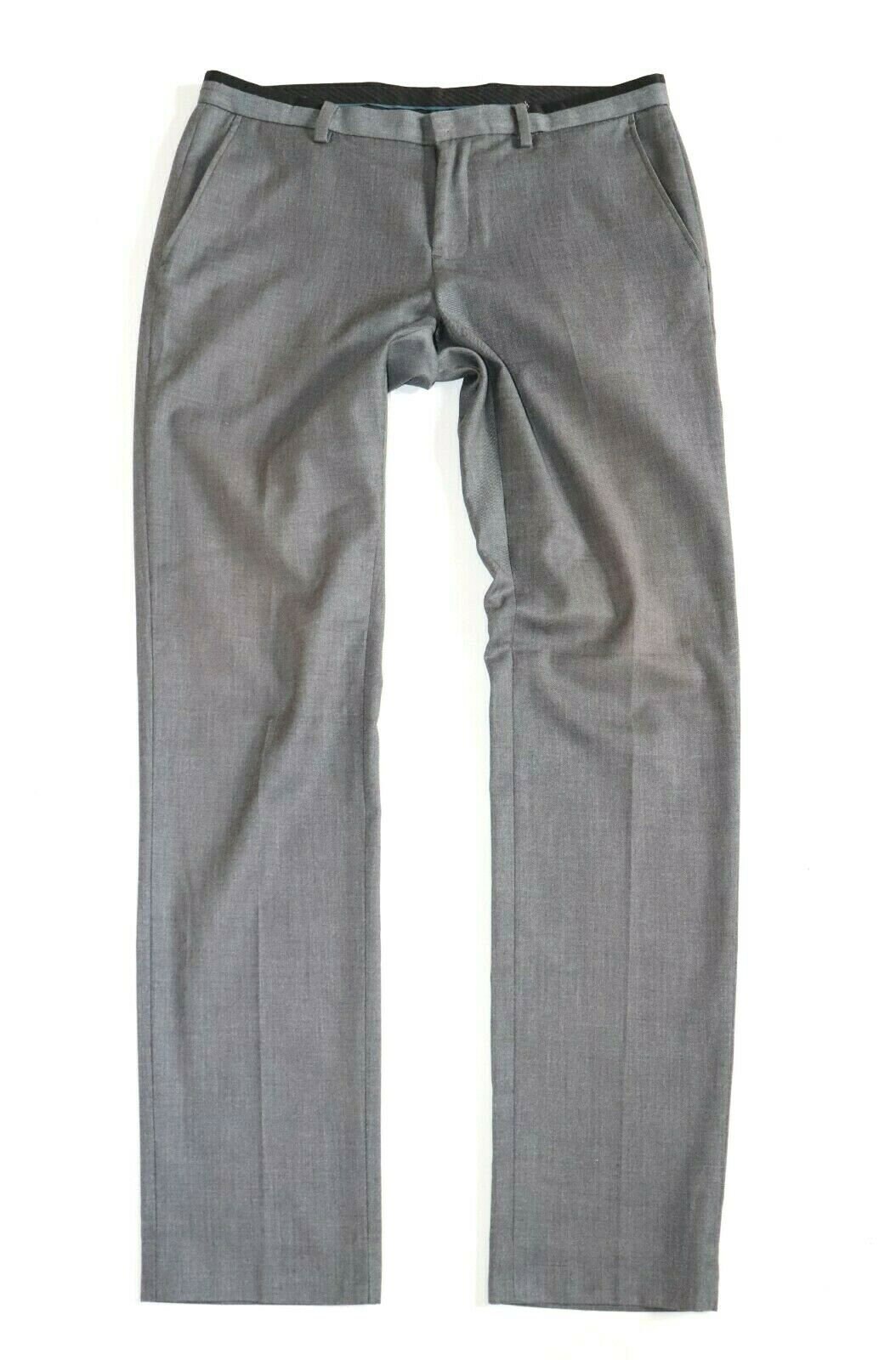 Image of Men's Vintage Burton Zip Fly Tailored Slim Grey Trousers W32 L33