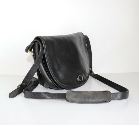 Women's Vintage THREE BAGS Black Small 100% Leathe