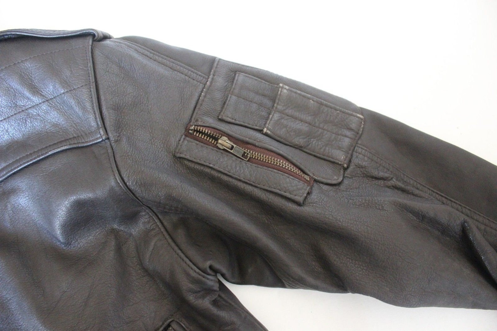 Men's Vintage LOLDANTHONY Brown Thick 100% Leather Jacket - Etsy