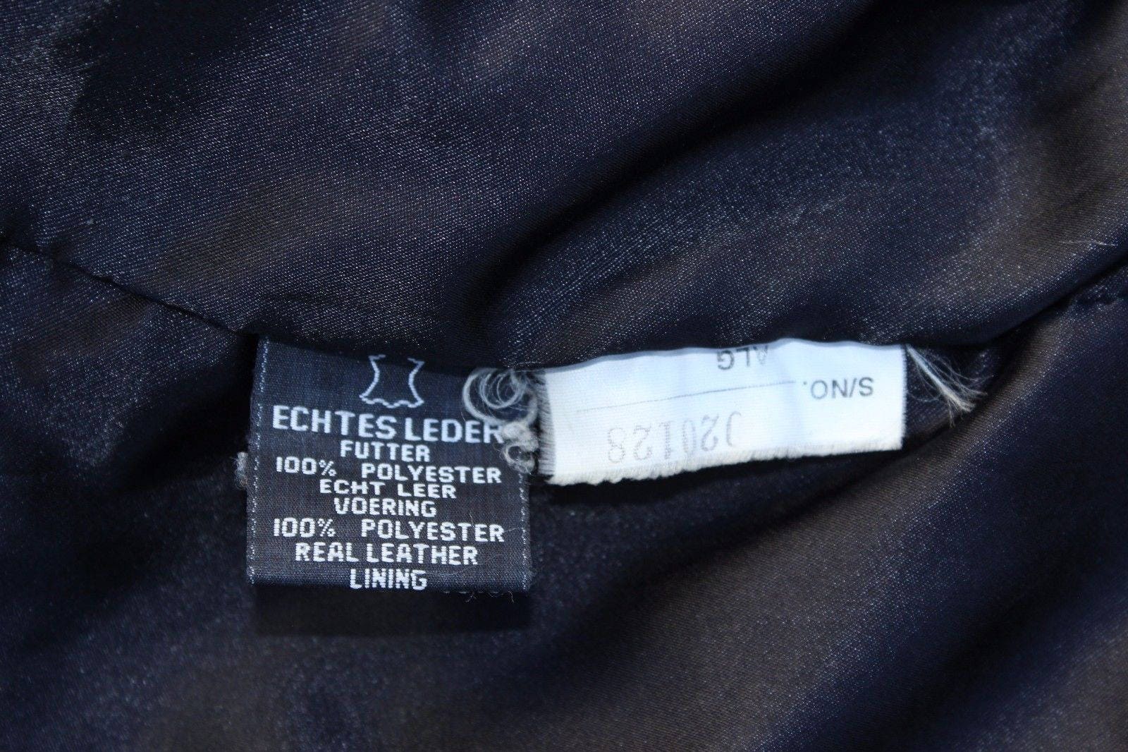 Men's Vintage Black Thick 100% Leather Jacket Coat XL Pit | Etsy