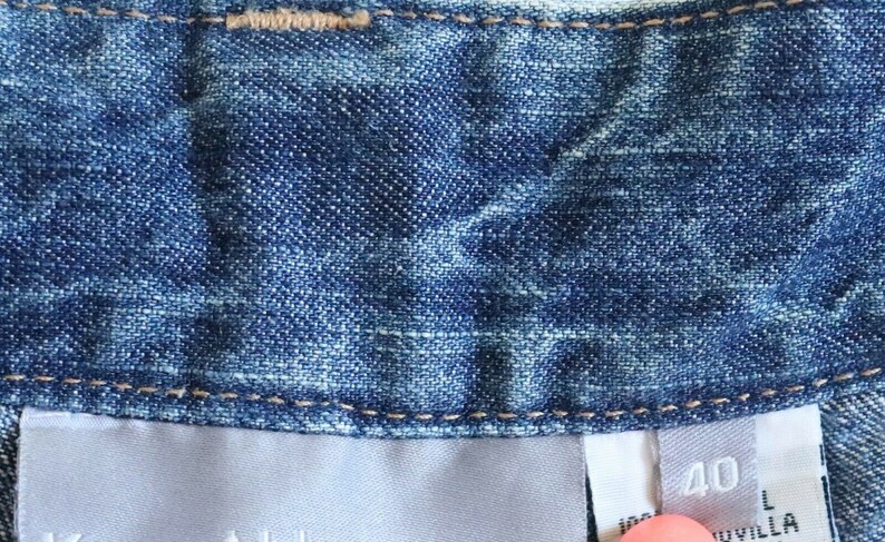 Women/'s Vintage KAPPAHL Zip Fly Blue Denim Western Cowboy Shorts Size W31 L5.5 UK12