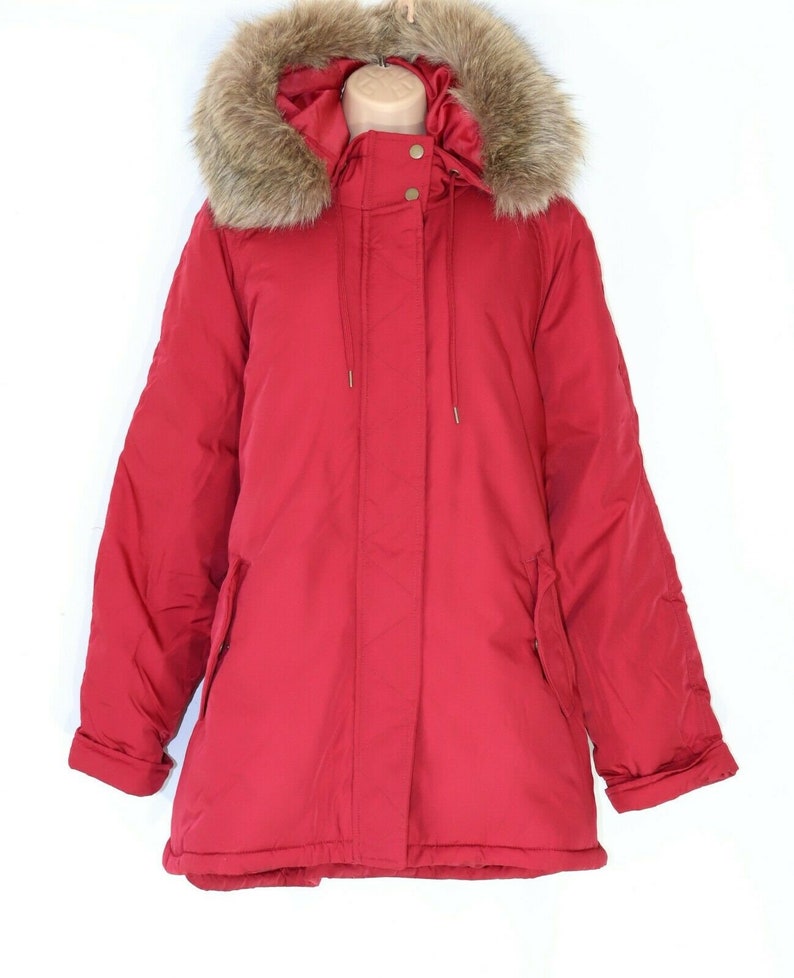 Women's Vintage OLD NAVY Hooded Deep Red Parka Jacket Coat - Etsy UK