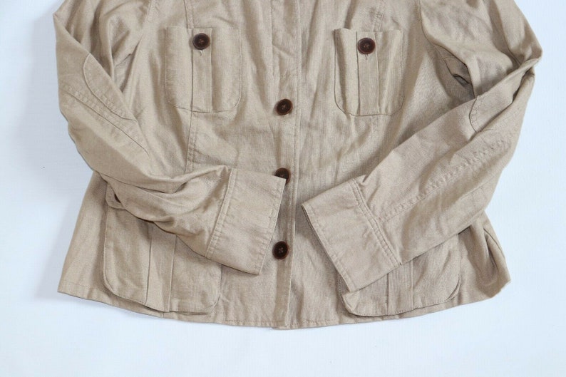 Women's Vintage LAURA ASHLEY Beige Linen Blazer Jacket - Etsy UK