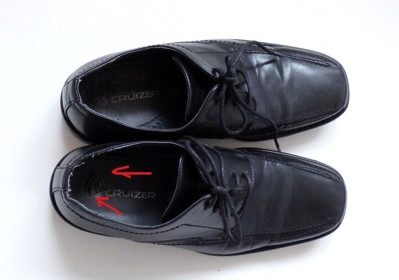 Men/'s Vintage CRUIZER Lace Up Black 100/% Genuine Leather Business Formal Casual Shoes Size UK7 EU41