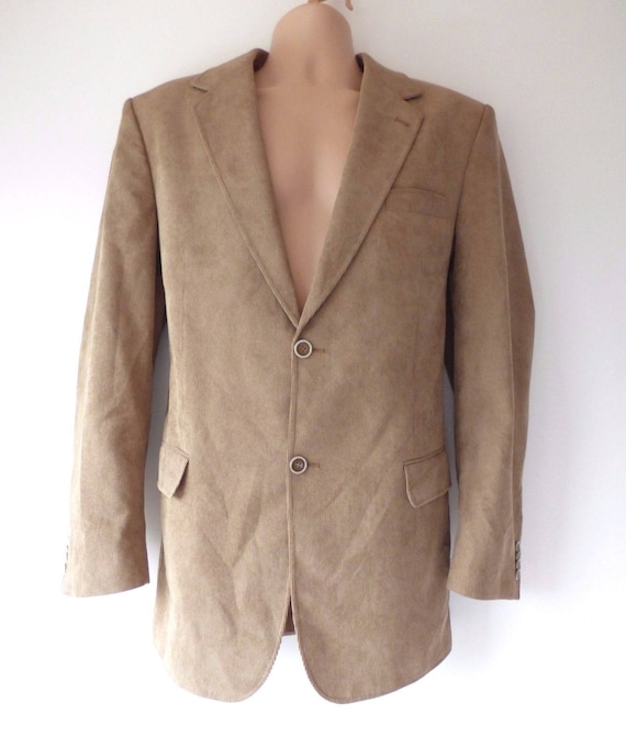 Men's Vintage WALBUSCH Beige Corduroy Sports Blaze