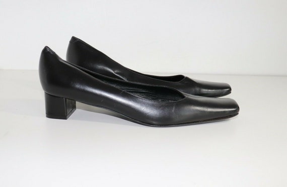 Mujer Vintage ROSS Slip On Block Heel Negro Zapatos de - Etsy España