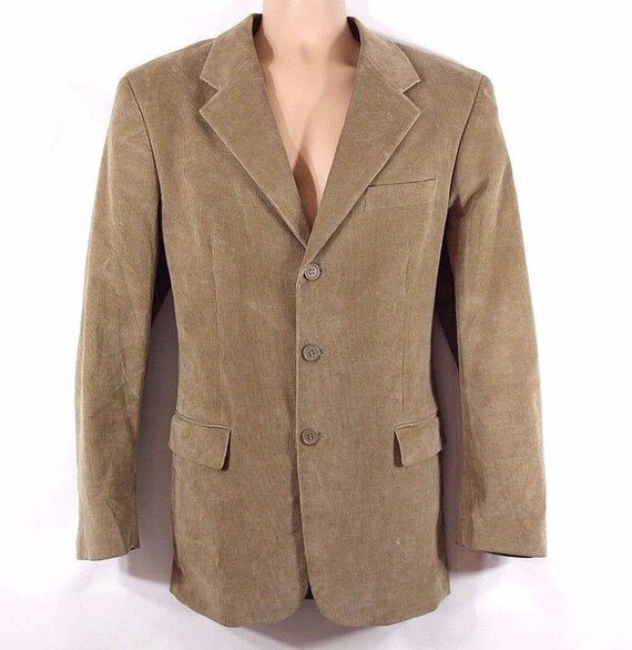 Men's Vintage Tailored Fitted Stretch Beige Needle