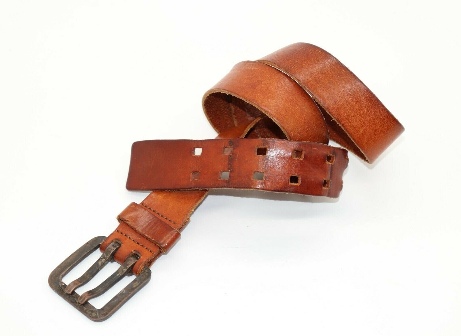 Unisex Vintage COWBOYS BELT 1.3in Wide Tan 100 Leather Belt Etsy