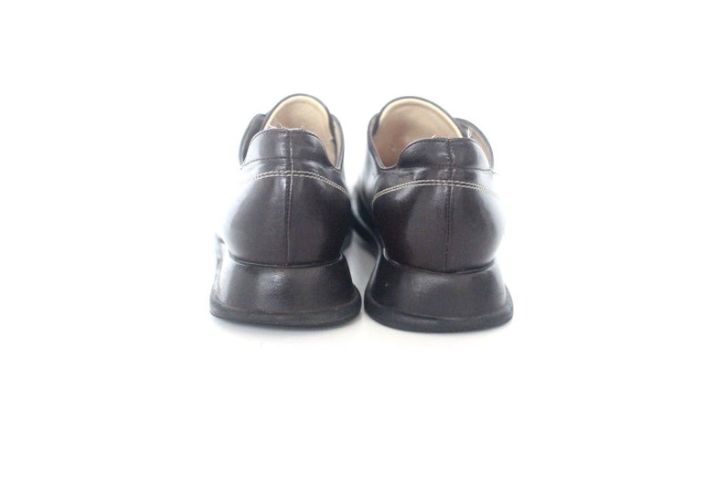 Women/'s Vintage JB MARTIN PARIS Slip On Wedge Brown Real Leather Loafer Shoes Size UK3 EU36