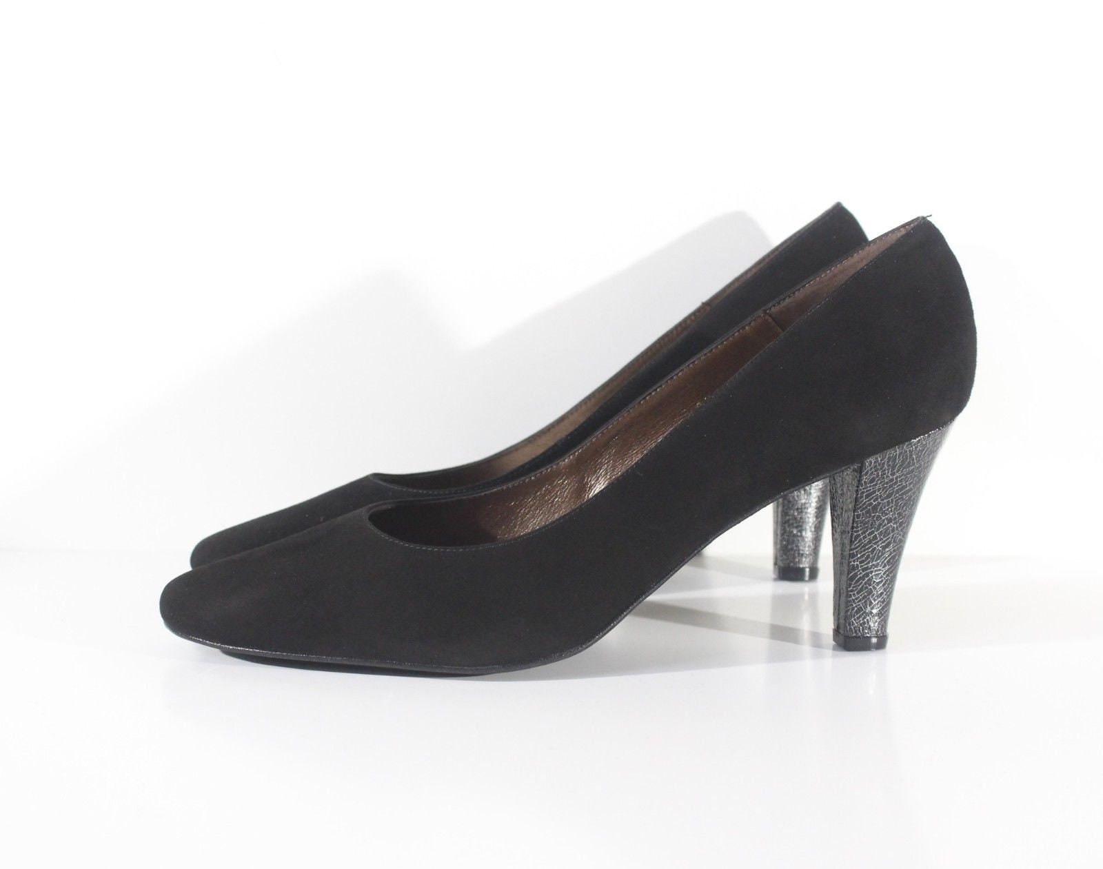Women's Vintage CEFALU Black 100% Leather Suede Shoes UK9 | Etsy