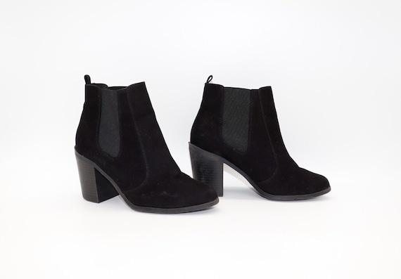 Cuban Heel Black Fabric - Etsy 