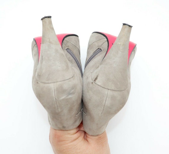 Women's Vintage VAGABOND High Heel Grey 100% Leather … - Gem