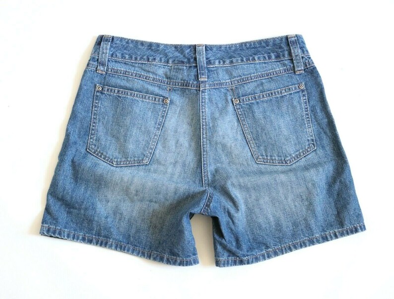 Women/'s Vintage KAPPAHL Zip Fly Blue Denim Western Cowboy Shorts Size W31 L5.5 UK12