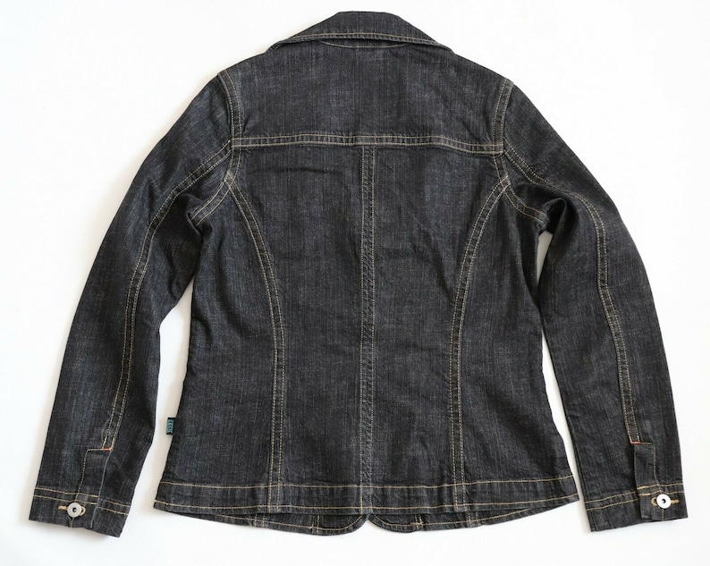 Women/'s Vintage CECIL Black Denim Jean Jacket Blazer UK12 UK14