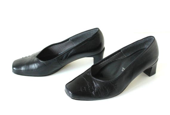 Buy Vintage JENNY BY ARA Slip on Black 100% Leather Online in India - Etsy