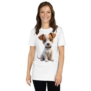 Minimalistisches Hunde T-Shirt | Niedliches Welpen-Grafik-T-Shirt | Unisex T-Shirt für Hundeliebhaber