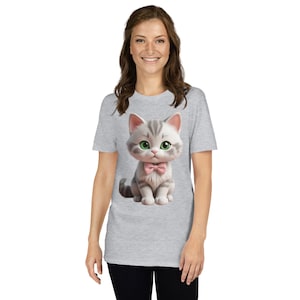 Camiseta de gato gruñón adorable / Camiseta unisex de gatito atrevido / Regalo para amantes de los gatos