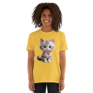 CLAWSOME Katzen-T-Shirt | Niedliches graues Kitty T-Shirt für Katzenliebhaber | Unisex T-Shirt