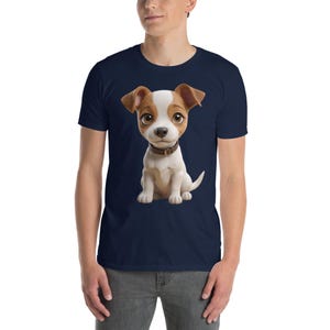 Camiseta "Loyal Pup" / Diseño minimalista de perro / Camiseta unisex de algodón para amantes de los perros