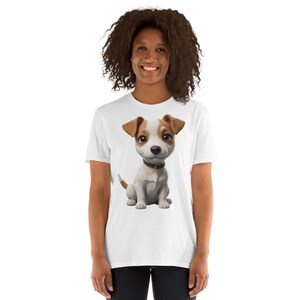 Camiseta con cara de cachorro realista / Adorable camiseta de regalo para amantes de los perros / Linda camiseta unisex para mascotas